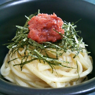 ちゃちゃっとランチ♪釜玉梅うどん